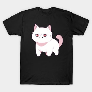 Angry Cat Morning Mood - Cat Lover T-Shirt